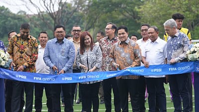 Peresmian dua fasilitas FIFA Arena di Oase Park, Ciputat dan Mandiri University, Daan Mogot, Jakarta. (Foto: PSSI)