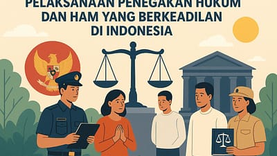 Ilustrasi pelaksanaan penegakan hukum dan HAM yang berkeadilan di Indonesia. (Foto: Istimewa)