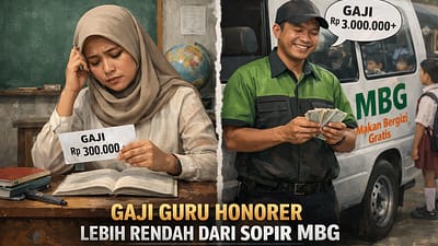 JPPI soroti ketimpangan gaji guru honorer dengan supir MBG. (Foto: AI)