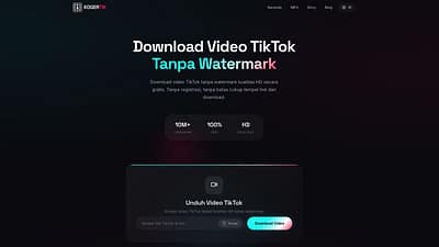 Cara download video TikTok tanpa watermark secara gratis melalui kogertik.com. (Foto: Istimewa)